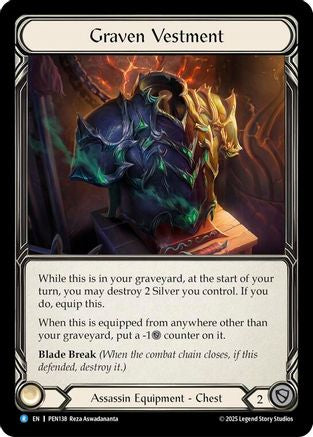 Graven Vestment (PEN138) Cold Foil - Compendium of Rathe