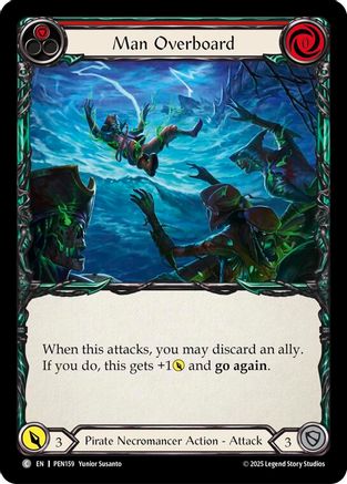 Man Overboard (Red) (PEN159) Rainbow Foil - Compendium of Rathe