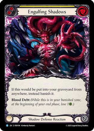 Engulfing Shadows (Yellow) (PEN194) Rainbow Foil - Compendium of Rathe