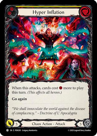 Hyper Inflation (Yellow) (PEN283) Rainbow Foil - Compendium of Rathe