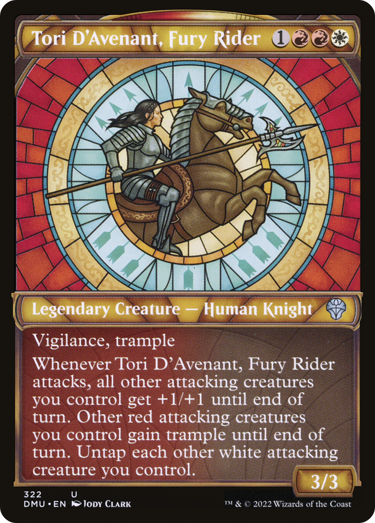 Tori D'Avenant, Fury Rider (Showcase) (322) Foil - Dominaria United