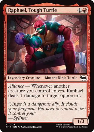 Raphael, Tough Turtle (104) Foil - Teenage Mutant Ninja Turtles