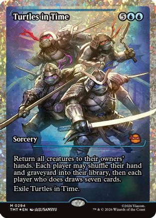 Turtles in Time (Showcase) (Fracture Foil) (294) Foil - Teenage Mutant Ninja Turtles