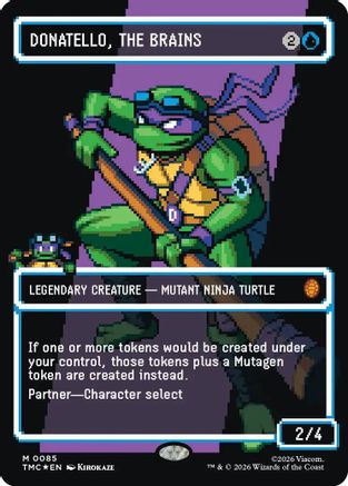 Donatello, the Brains (Borderless) (Surge Foil) (085) Foil - Commander: Teenage Mutant Ninja Turtles