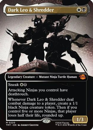 Dark Leo & Shredder (Borderless) (220) - Teenage Mutant Ninja Turtles