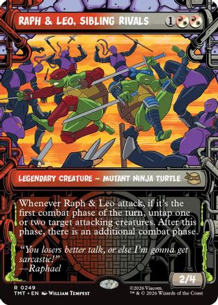 Raph & Leo, Sibling Rivals (Showcase) (249) Foil - Teenage Mutant Ninja Turtles