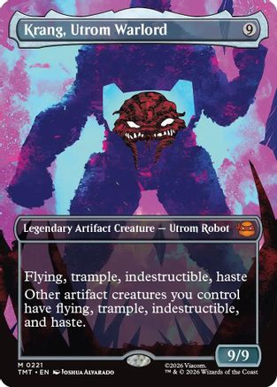 Krang, Utrom Warlord (Borderless) (221) Foil - Teenage Mutant Ninja Turtles