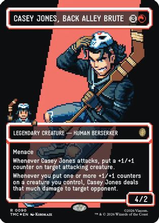 Casey Jones, Back Alley Brute (Borderless) (Surge Foil) (090) Foil - Commander: Teenage Mutant Ninja Turtles