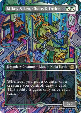 Mikey & Leo, Chaos & Order (Borderless) (200) - Teenage Mutant Ninja Turtles