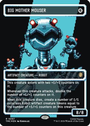 Big Mother Mouser (Borderless) (Surge Foil) (097) Foil - Commander: Teenage Mutant Ninja Turtles