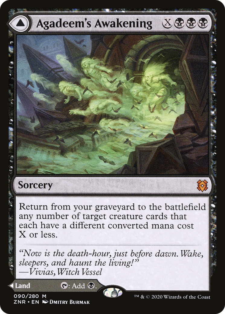Agadeem's Awakening // Agadeem, the Undercrypt (090) Foil - Zendikar Rising