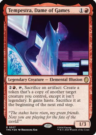 Tempestra, Dame of Games (Surge Foil) (027) Foil - Commander: Teenage Mutant Ninja Turtles