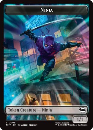 Ninja // Food Double-Sided Token (5 // 8) - Teenage Mutant Ninja Turtles