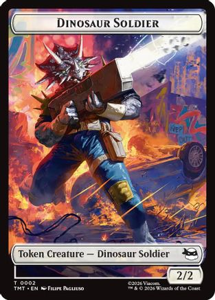 Dinosaur Soldier // Copy Double-Sided Token (2 // 1) - Teenage Mutant Ninja Turtles