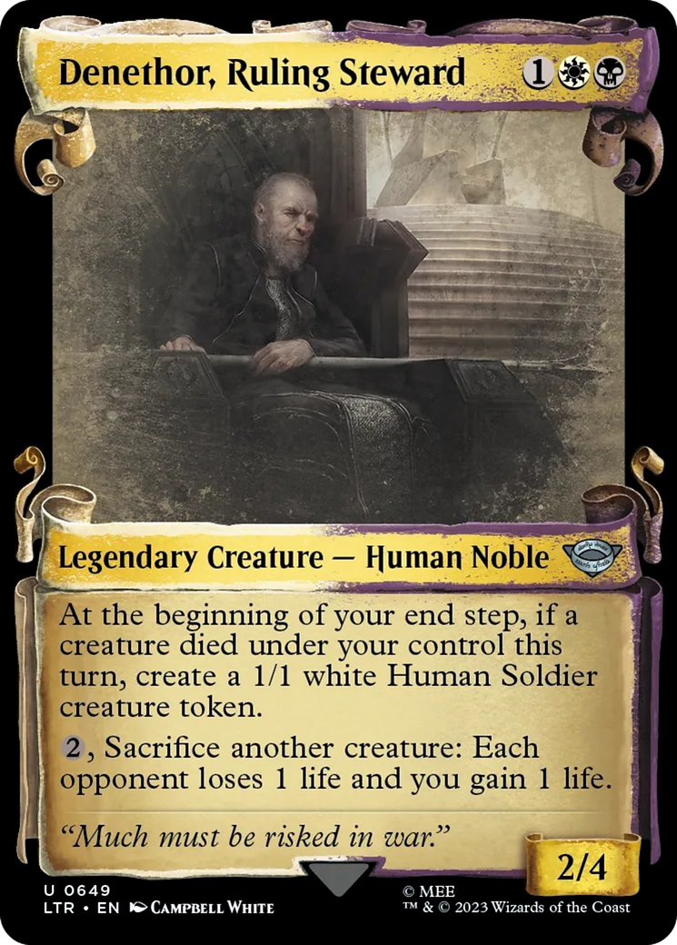 Denethor, Ruling Steward (Showcase) (649) Foil - The Lord of the Rings: Tales of Middle-earth