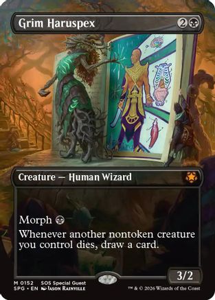 Grim Haruspex (Borderless) (152) Foil - Special Guests