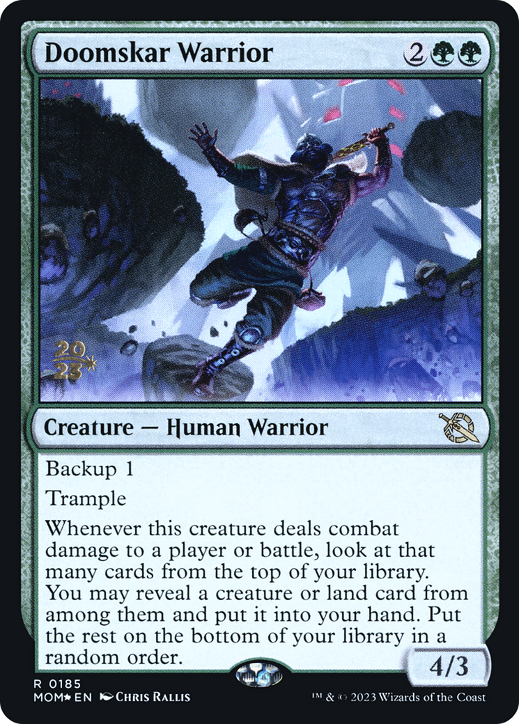 Doomskar Warrior (185) Foil - March of the Machine Promos