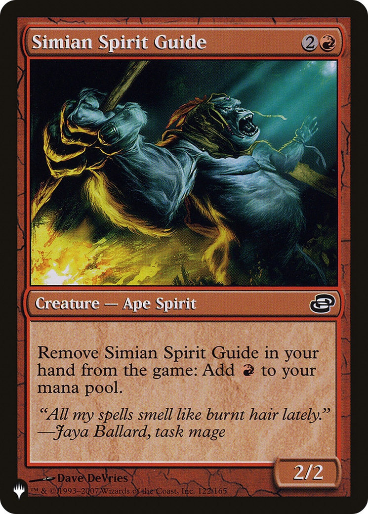 Simian Spirit Guide (PLC-122) - The List