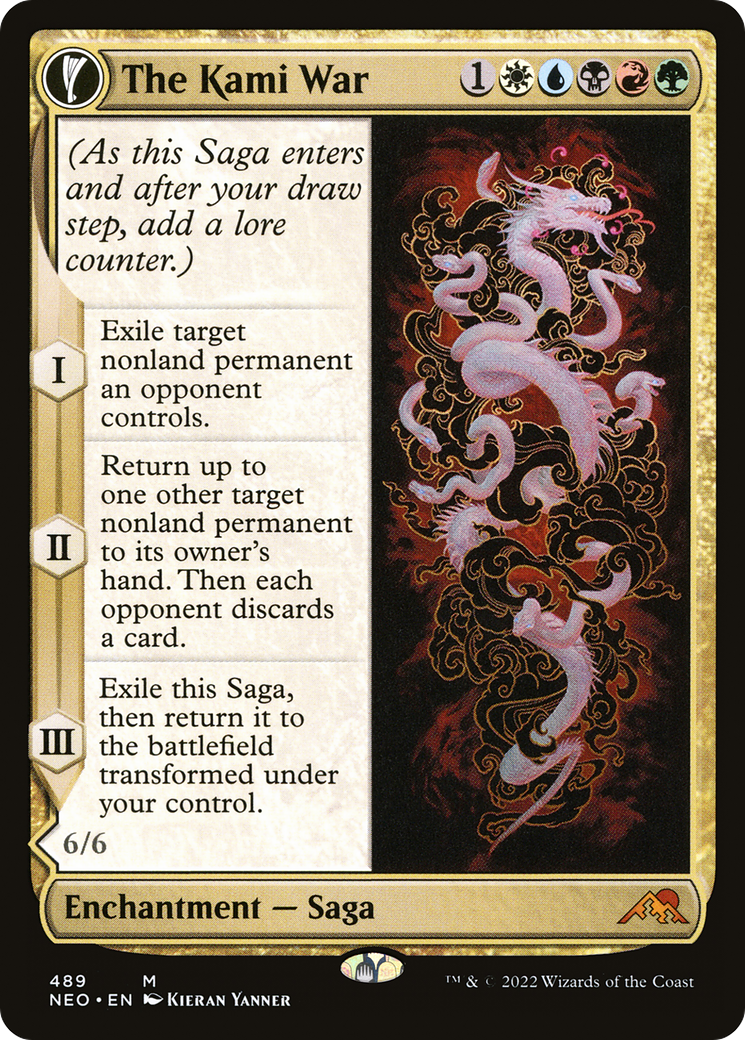 The Kami War (Extended Art) (489) Foil - Kamigawa: Neon Dynasty