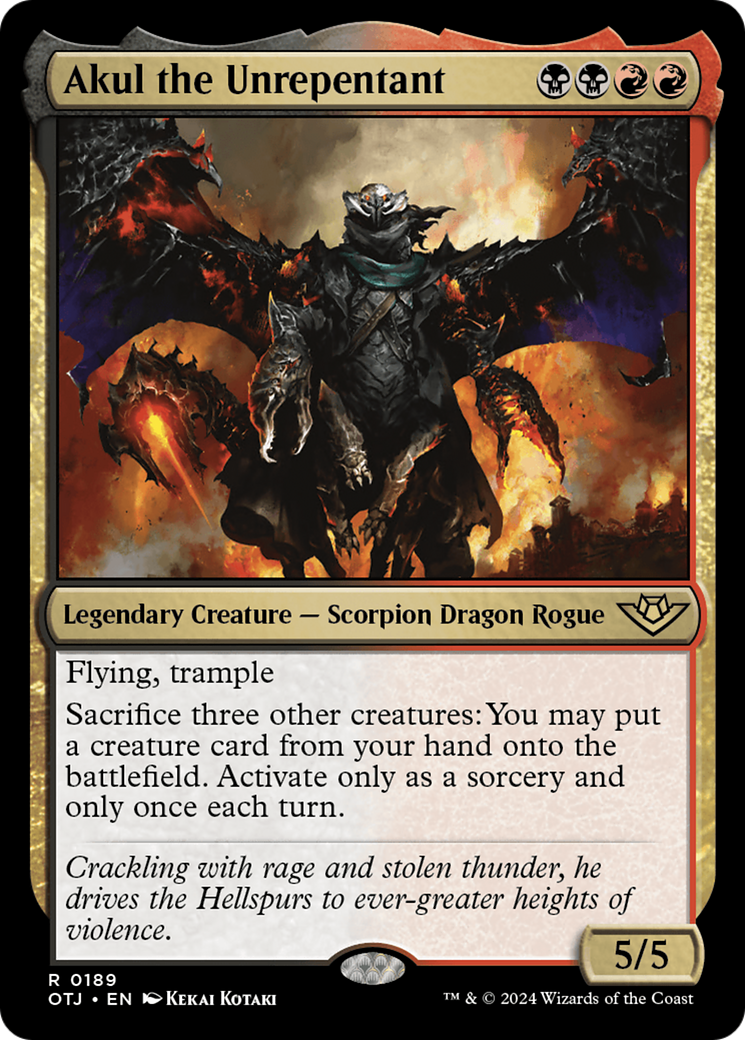 Akul the Unrepentant (189) Foil - Outlaws of Thunder Junction