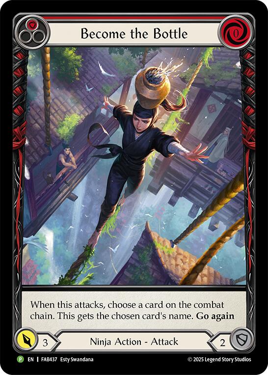 Become The Bottle (Red) (Extended Art) (FAB437) Rainbow Foil - Flesh and Blood: Promo Cards
