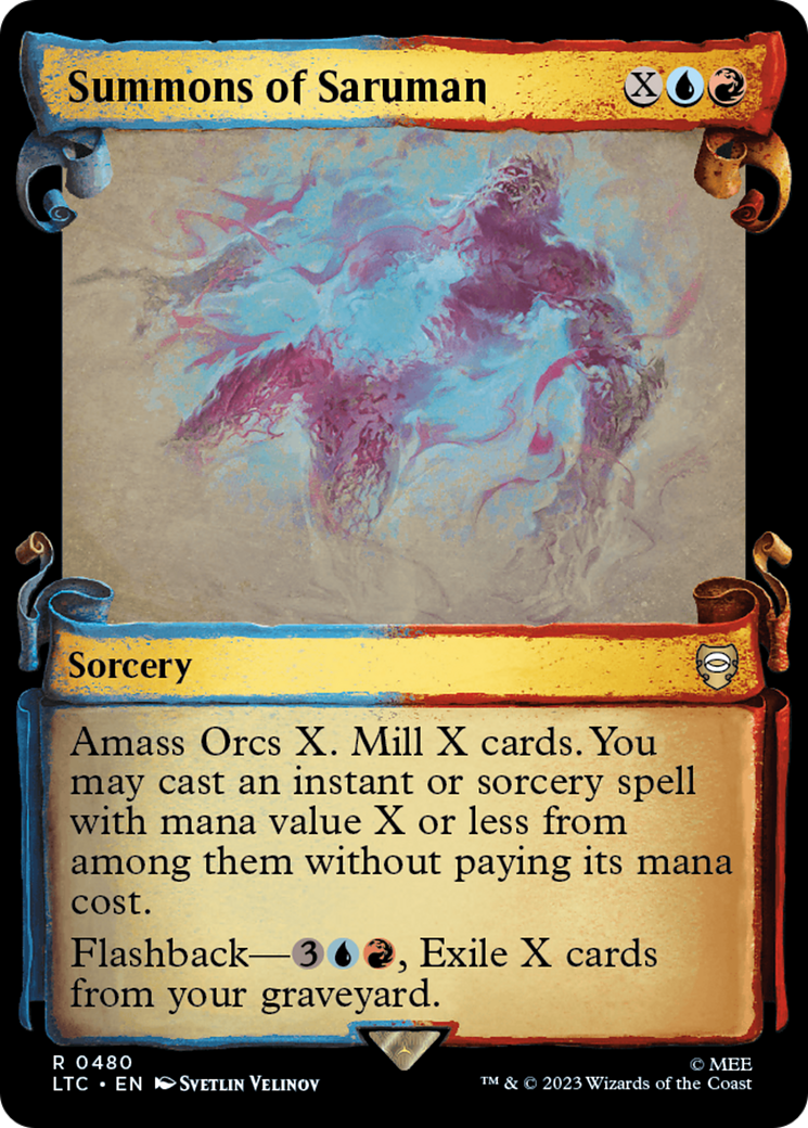 Summons of Saruman (Showcase Scrolls) (Showcase) (480) Foil - Tales of Middle-earth Commander