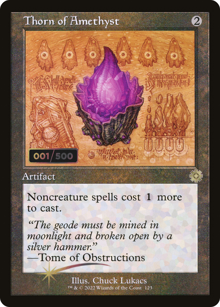 Thorn of Amethyst (Schematic) (Serial Numbered) (Retro) (123) Foil - The Brothers' War Retro Artifacts