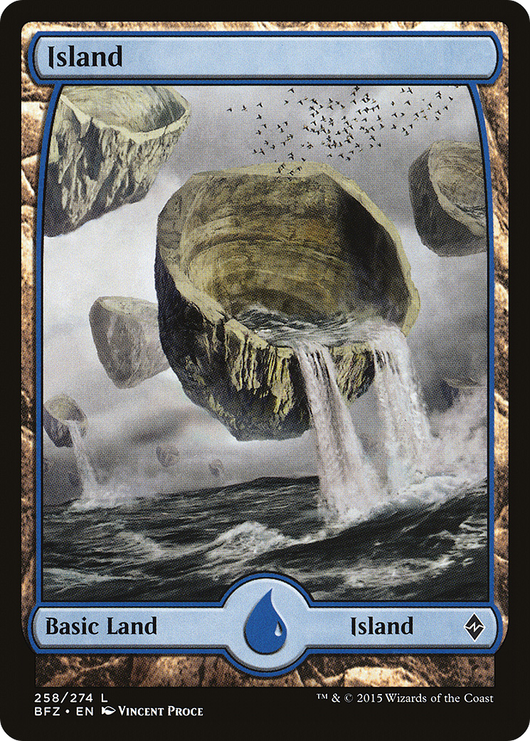 Island – Full Art (258) - Battle for Zendikar