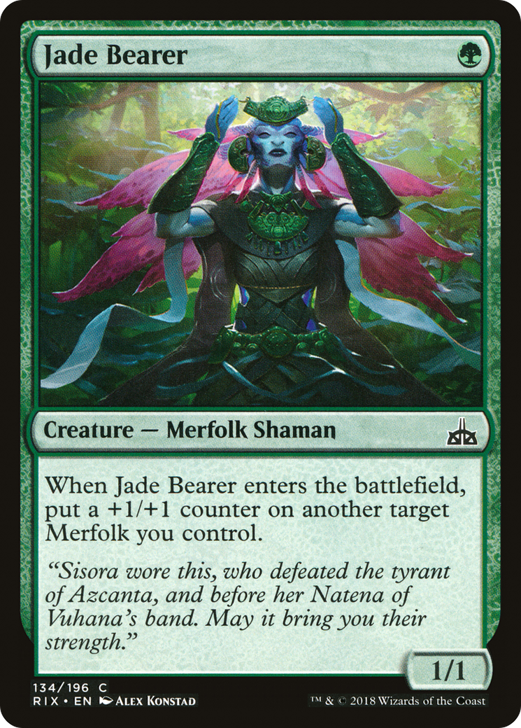 Jade Bearer (134) Foil - Rivals of Ixalan