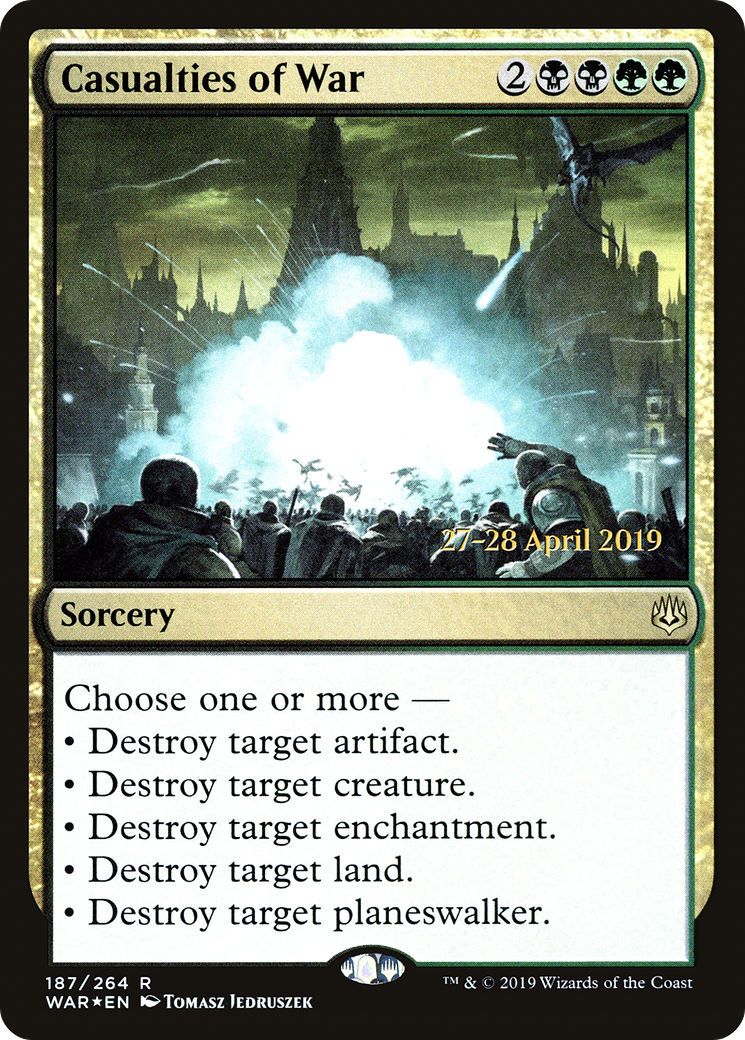 Casualties of War (187) Foil - War of the Spark Promos