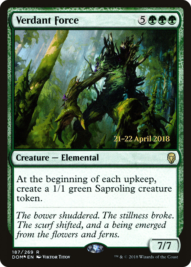 Verdant Force (187s) Foil - Dominaria Promos