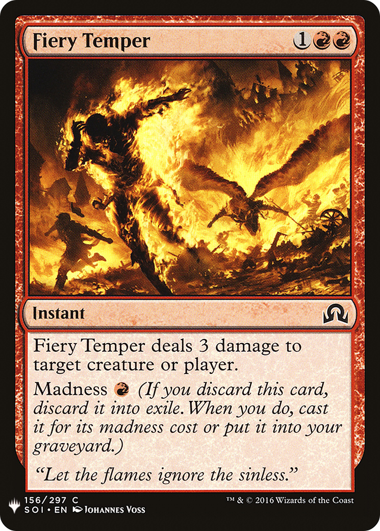 Fiery Temper (SOI-156) - The List