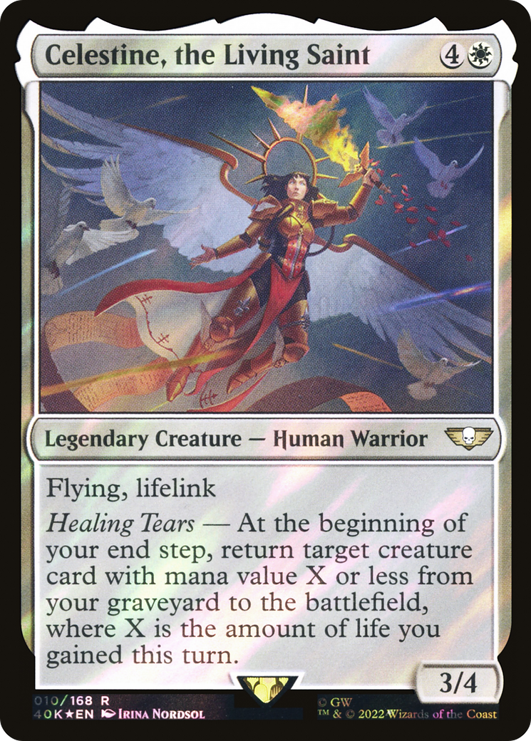 Celestine, the Living Saint (10★) Foil - Warhammer 40,000 Commander