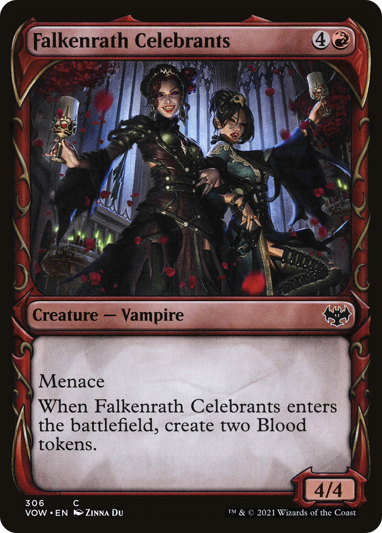 Falkenrath Celebrants (Showcase) (306) Foil - Innistrad: Crimson Vow