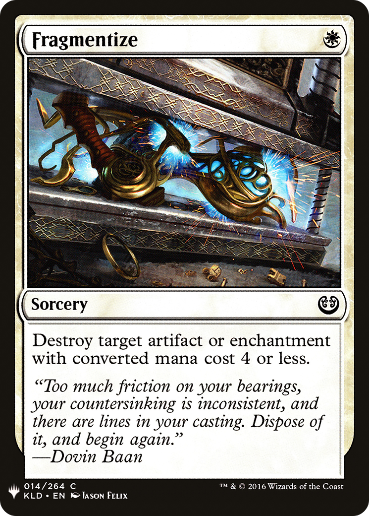 Fragmentize (KLD-14) - The List