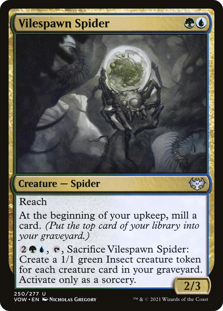 Vilespawn Spider (250) Foil - Innistrad: Crimson Vow
