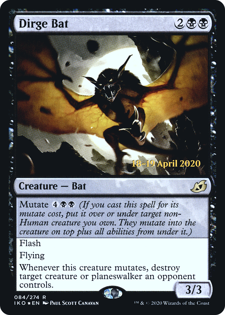 Dirge Bat (084) Foil - Ikoria: Lair of Behemoths Promos