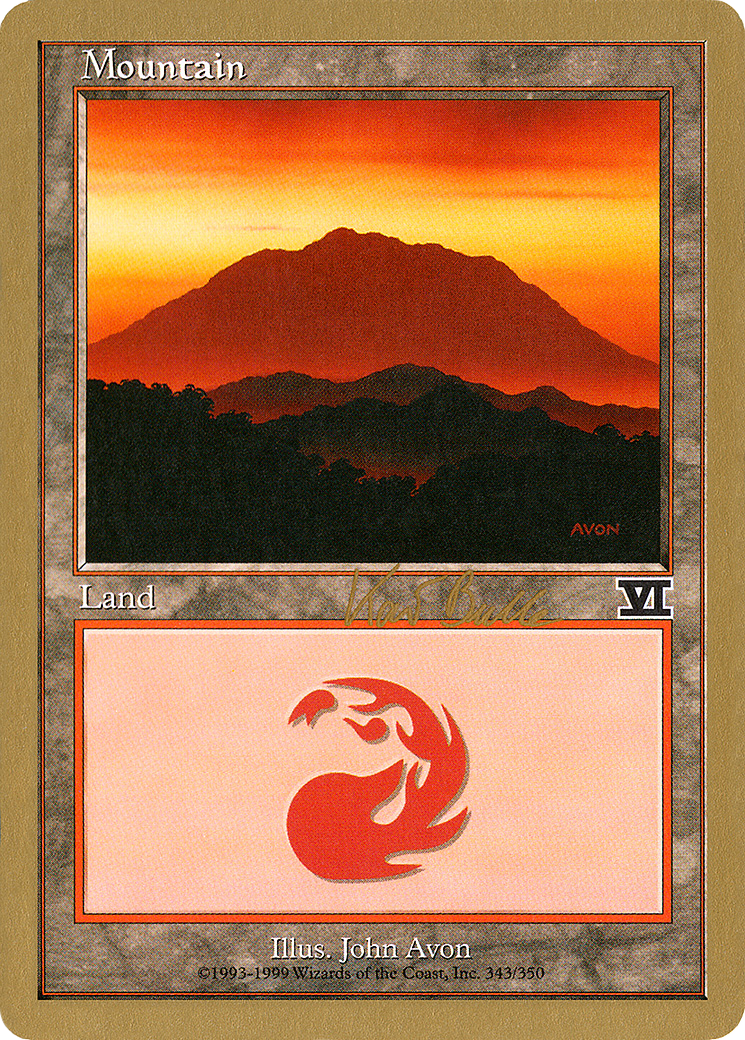 Mountain (343) - 1999 Kai Budde (6ED) (Retro) - World Championship Decks 1999