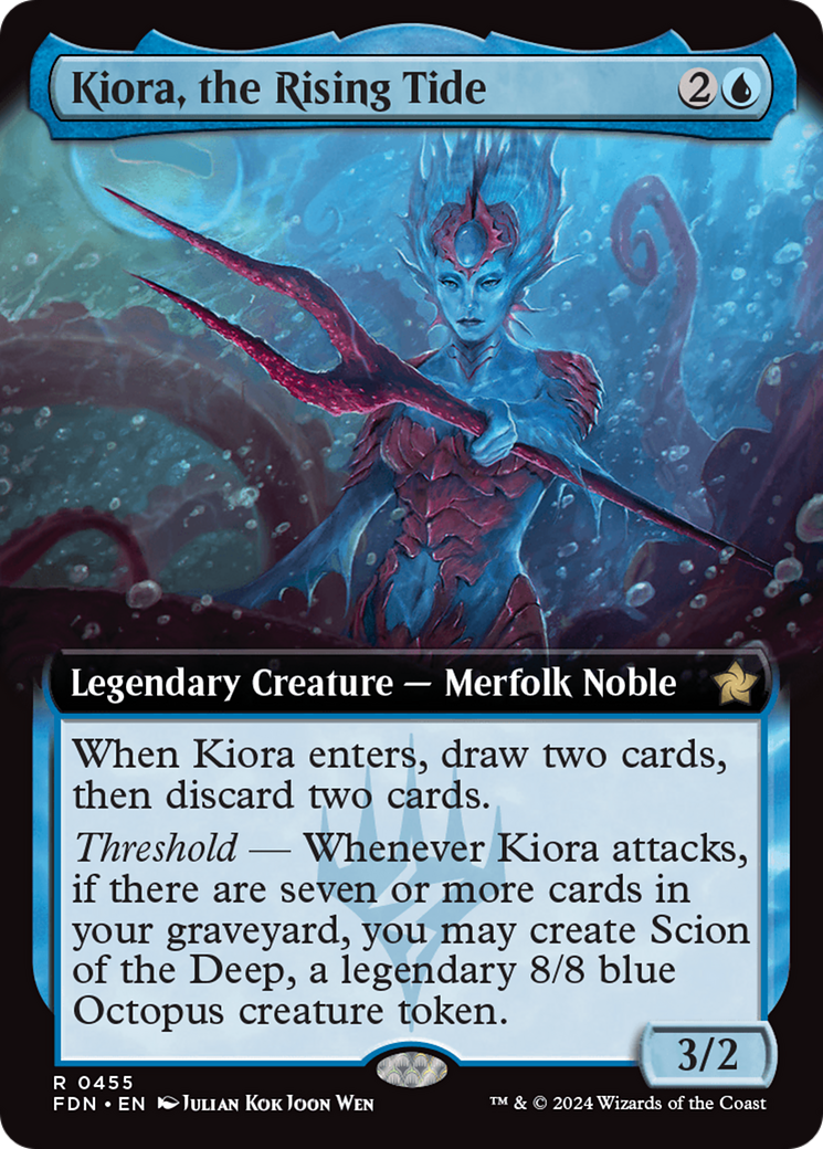 Kiora, the Rising Tide (Extended Art) (455) - Foundations