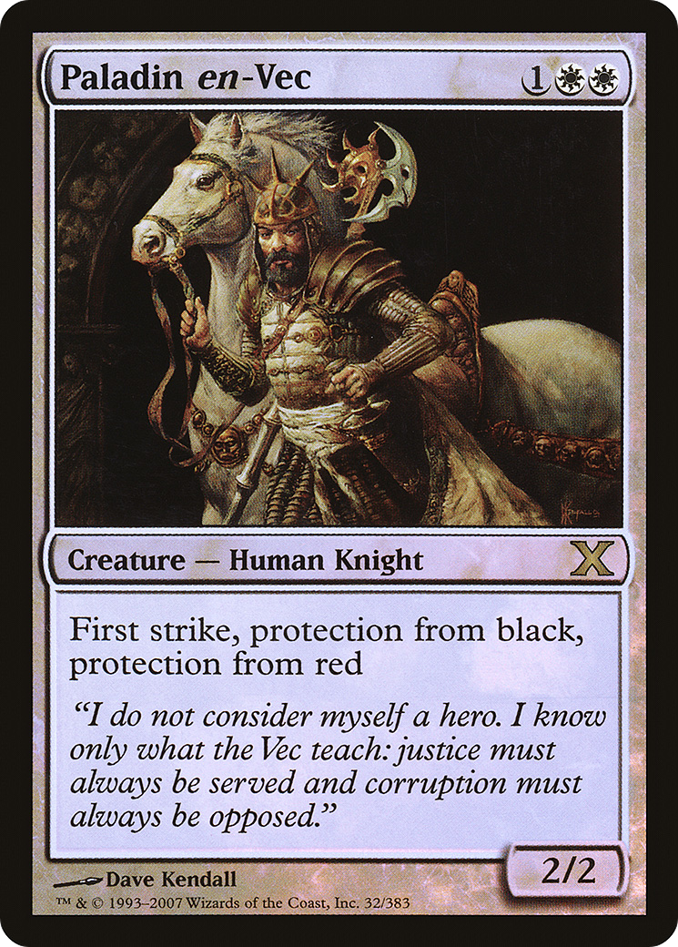 Paladin en-Vec (32) Foil - Tenth Edition