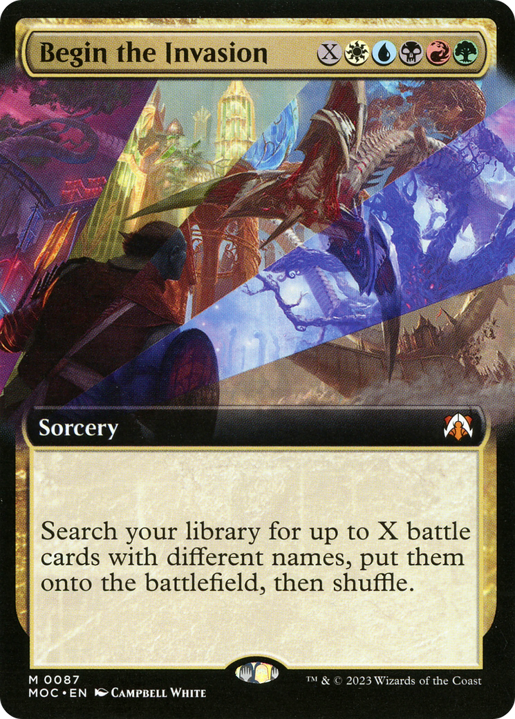 Begin the Invasion (Extended Art) (087) Foil - March of the Machine Commander