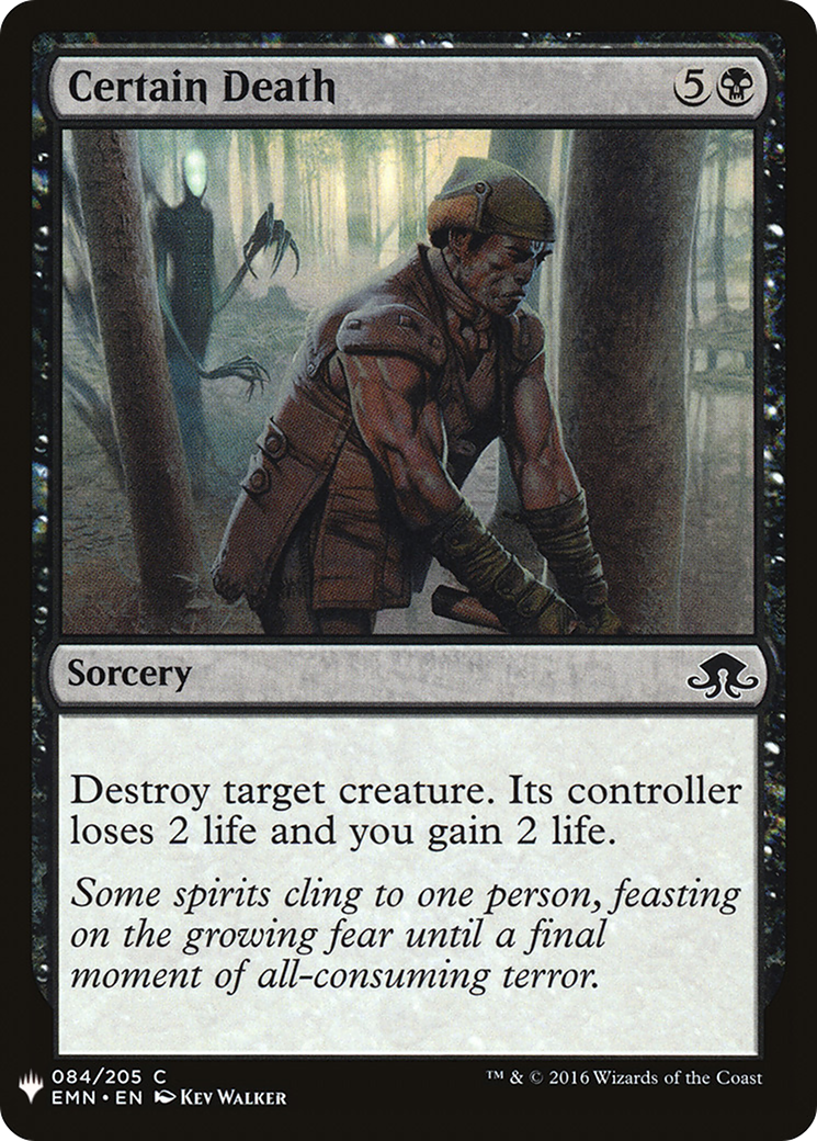 Certain Death (EMN-84) - The List