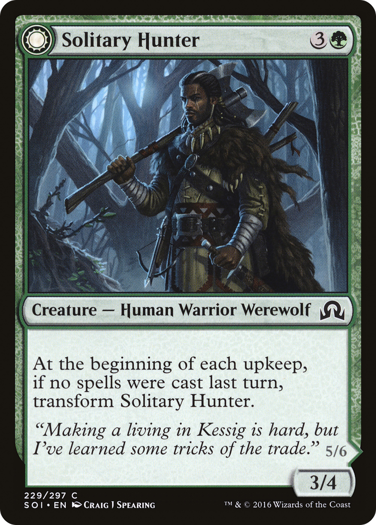 Solitary Hunter (229) Foil - Shadows over Innistrad