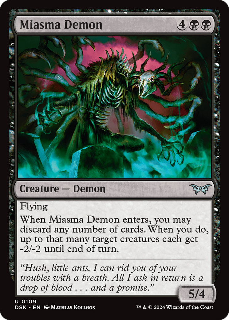 Miasma Demon (109) Foil - Duskmourn: House of Horror