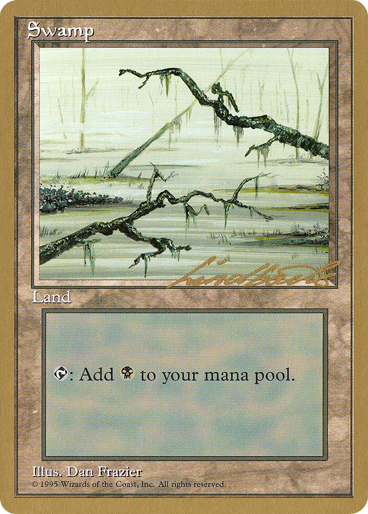 Swamp (B) - 1996 Leon Lindback (4ED) - Pro Tour Collector Set