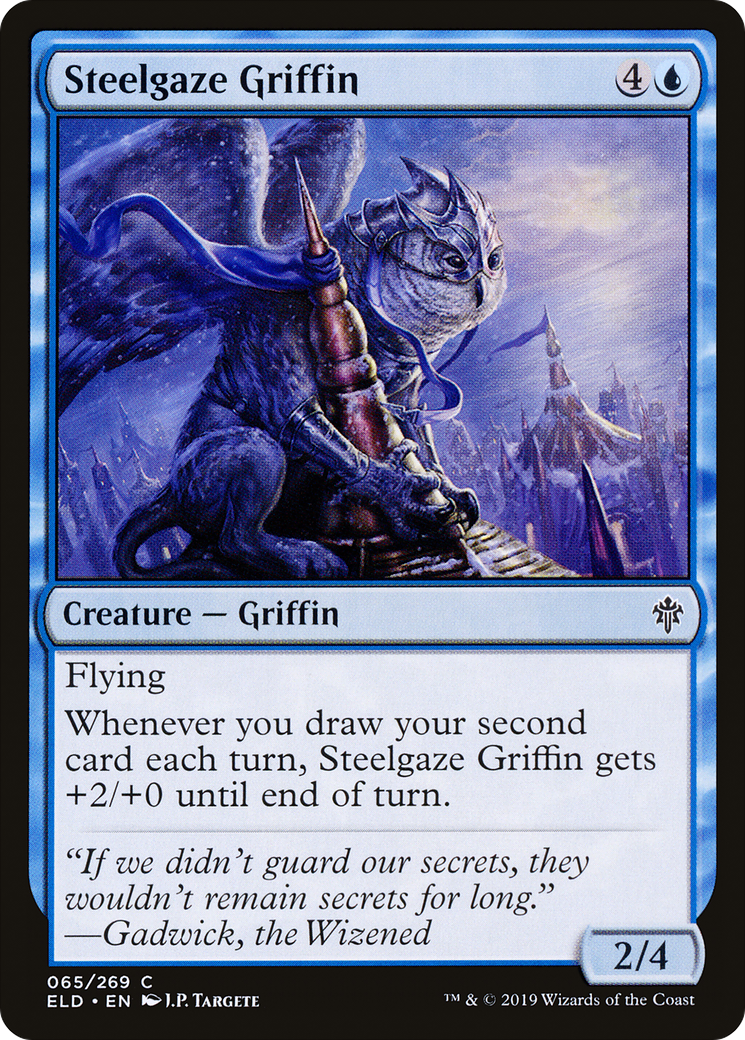 Steelgaze Griffin (065) - Throne of Eldraine