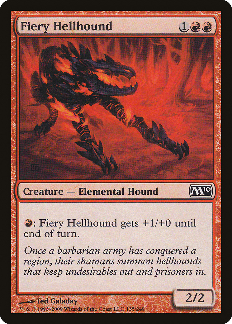 Fiery Hellhound (135) Foil - Magic 2010