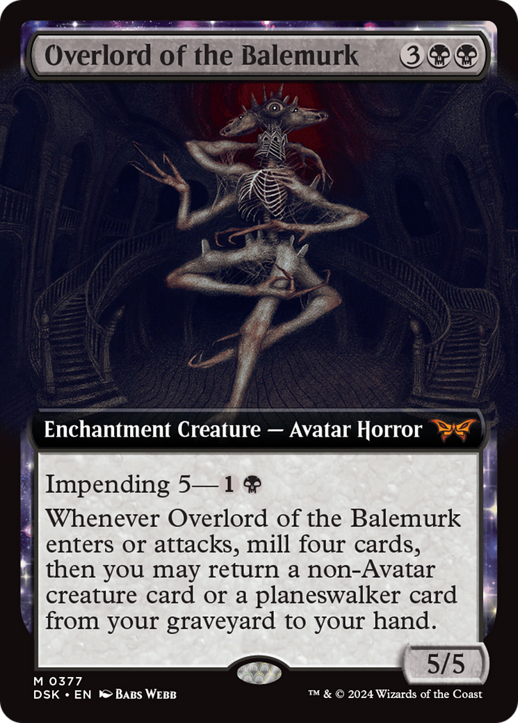 Overlord of the Balemurk (Extended Art) (377) Foil - Duskmourn: House of Horror