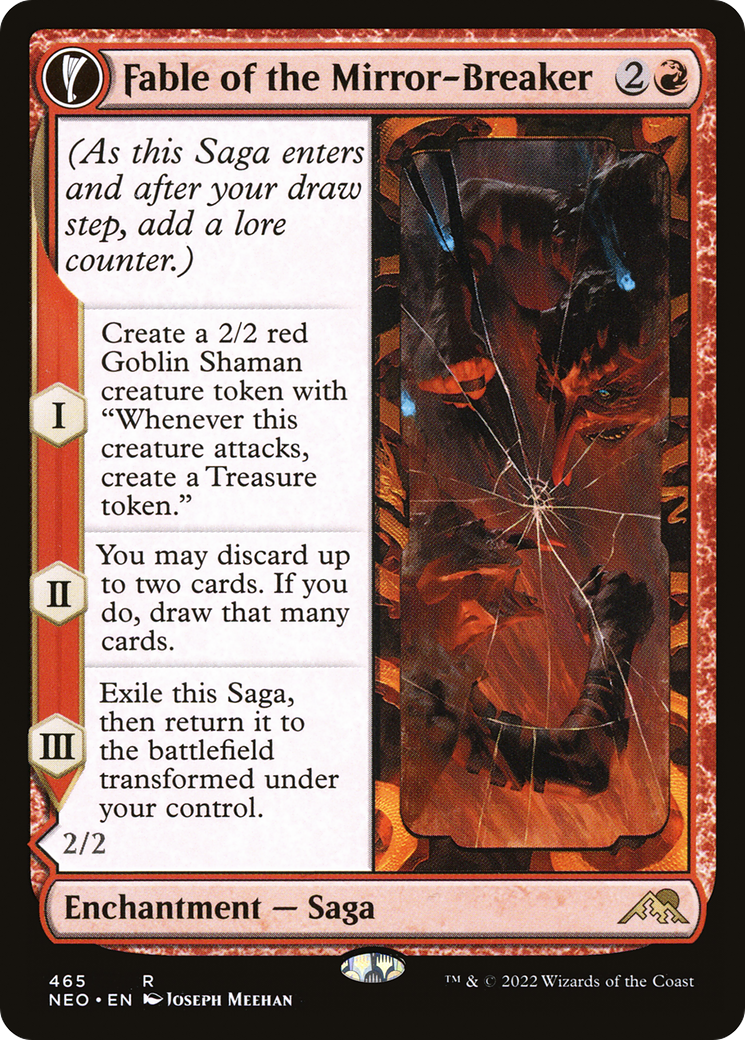 Fable of the Mirror-Breaker // Reflection of Kiki-Jiki (Extended Art) (465) Foil - Kamigawa: Neon Dynasty