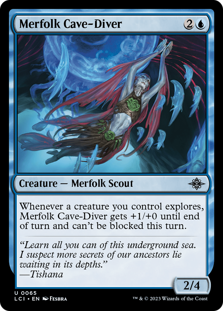 Merfolk Cave-Diver (065) Foil - The Lost Caverns of Ixalan
